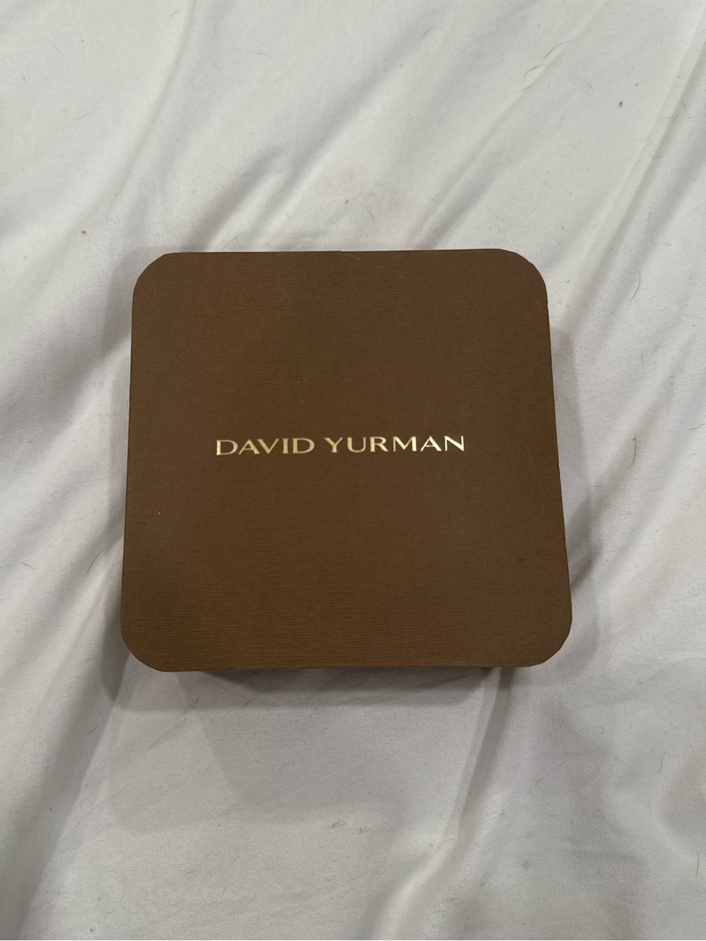 David Yurman Brown Jewelry Case with Gold Logo